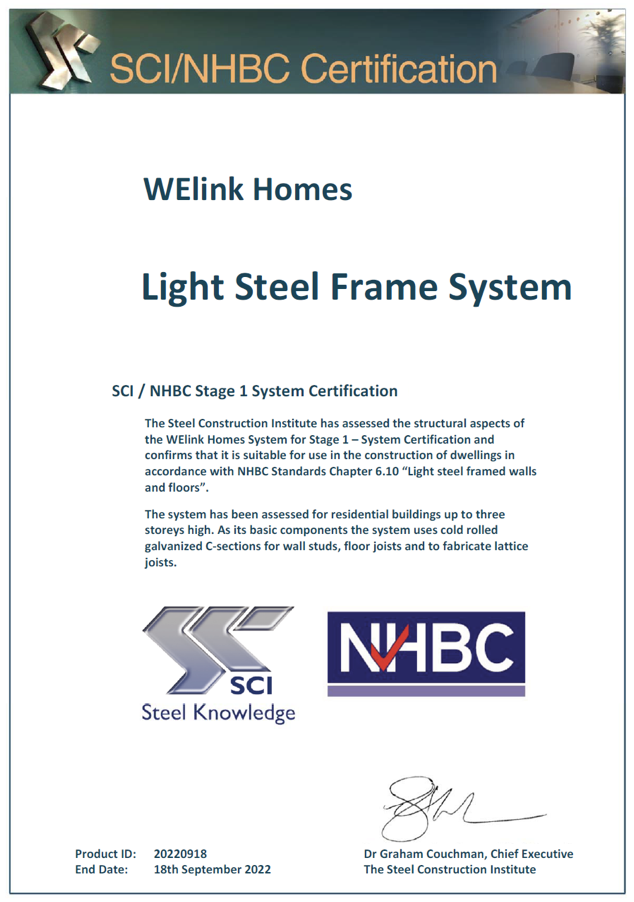 SCI/NHBC System Certification