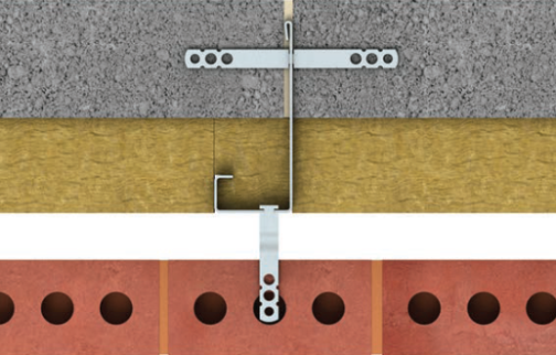 Figure 1:</strong> Leviat thermal windpost in cavity wall